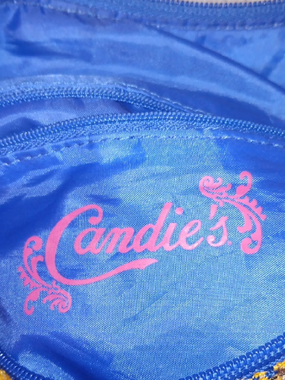 Candie's Multicolor Chevron Hobo Shoulder Bag with Black Trim - Picture 2 of 10